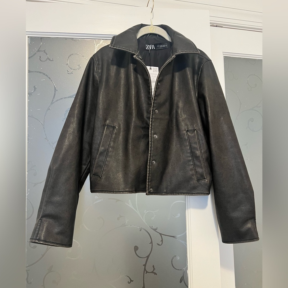 Zara Dark Brown Leather Jacket